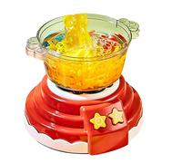 Rosvola Machine à Marmites pour Enfants, Jouets de Cuisine, Expérience de Simulation Colorée et Lumineuse pour Les Tout-Petits, Cuisine Amusante avec Une Matière Plastique Sûre (Rouge)