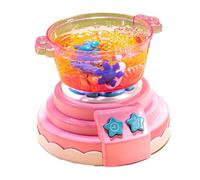 Rosvola Machine à Marmites pour Enfants, Jouets de Cuisine, Expérience de Simulation Colorée et Lumineuse pour Les Tout-Petits, Cuisine Amusante avec Une Matière Plastique Sûre (Pink)