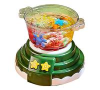 Rosvola Machine à Marmites pour Enfants, Jouets de Cuisine, Expérience de Simulation Colorée et Lumineuse pour Les Tout-Petits, Cuisine Amusante avec Une Matière Plastique Sûre (Green)