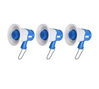 Rosvola Mini Mégaphone Jouet pour Enfants, Design Amusant, Haut-Parleur Portable, Porte-clés avec Chansons Intégrées pour Jeu de Rôle, Paquet de 3 Pièces (Blue)
