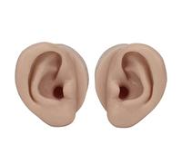 Rosvola Modèle D'oreille pour Pratique de Perçage pour Débutants (Dark | Matériau en silicone souple, conception réutilisable, pratique pour présenter des boucles d\'oreilles, adapté aux écoles et