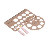 Rosvola Outil de Mesure du Mamelon, Règles Précises en Silicone pour Tire-lait, Dimensionnement évasé pour un Allaitement Confortable, 2 Unités (brun clair)
