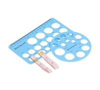 Rosvola Outil de Mesure du Mamelon, Règles Précises en Silicone pour Tire-lait, Dimensionnement évasé pour un Allaitement Confortable, 2 Unités (BLUE)