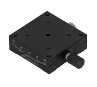Rosvola Platine Linéaire Manuelle en Alliage d'aluminium 60 X 60 Mm, Plate-forme de Réglage d'entraînement de Guide en Queue 'aronde, Goniomètre pour équipement Optique de Microscopes