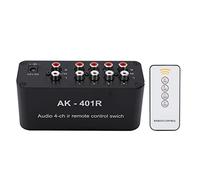 Rosvola Sélecteur Audio 4 en 1, Commutation Facile, Sélecteur de Signal Musical pour Configuration Audiophile, Conception Durable