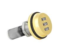Rosvola Serrure à Came Codée par Mot de Passe, Serrure de sécurité Numérique Compacte Dorée pour Armoire de Casier de Boîte aux Lettres, Alliage de Zinc de 30mm