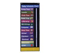 Rosvola Tableau D'horaire Quotidien pour étudiants et Enseignants, Calendrier Interactif D'éducation Visuelle, Format de Poche avec 31 Cartes Imprimées, adapté à L'école et à la Maison