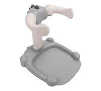 Rosvola Tour de Bain Baby Hug, Support de Douche Réglable et Antidérapant pour Tout-petit, pour un Bain en Toute sécurité à la Maison ou à L'extérieur, en Silicone, Léger, 1 unité (GRAY)