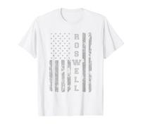Roswell, Georgia, Drapeau américain T-Shirt Graphique avec Valeur, Homme, Blanc, L
