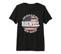 Roswell New Mexico, Drapeau américain Vintage T-Shirt Haut de Gamme