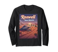 Roswell Nouveau Mexique OVNI Crash in The Desert Alien Souvenir Manche Longue