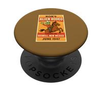 Roswell Poster Vintage Rodéo Alien Cowboy PopSockets PopGrip Adhésif