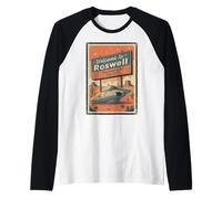 Roswell Soucoupe Volante OVNI Souvenir Tourisme Rétro Crash Alien Manche Raglan