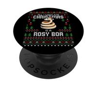 Rosy Boa Pull de Noël Moche Serpent pour Animal Domestique PopSockets PopGrip Adhésif