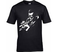 ROSY CONFIDANTE Miles Davis Inspiriert Hommage Mens t-Shirt Jazz Riesig Blau Schein Legend Black S