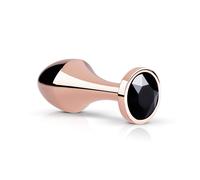 Rosy Gold Plug anal - avec pierre noire (rosegold)