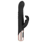 Rosy Gold - Rabbit Vibrateur avec fonction de va-et-vient - Noir