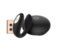 Rosy Gold - Vibromasseur C-Shape avec Étui de Recharge - Noir