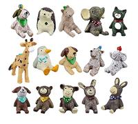 RosyFate 15 pièces Figurines d'animaux, Figurine Miniature Animaux de la Foret, Mini Jouets Animaux, Enthält Braunbär, AFFE, Panda, Tiger, Löwe, Nashorn, Büffel, Giraffe