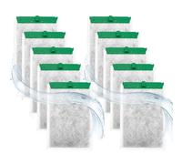 ROSYLEVE 10 Pièces Cartouche pour Filtres d'Aquarium Tetra EasyCrystal 250 et EasyCrystal 300, Filtre Intérieur pour Aquarium, Filtre Aquarium Contient du Charbon Actif et de la Zéolithe(Blanc + Vert)