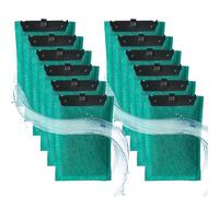 ROSYLEVE 12 Pièces Cartouche pour Filtres d'Aquarium Tetra EasyCrystal 250 et EasyCrystal 300, Filtre Intérieur pour Aquarium, Filtre Aquarium Contient du Charbon Actif et de la Zéolithe(Vert)