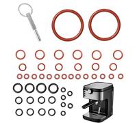 ROSYLEVE 46 Pièces d'étanchéité O-rings, Clé à tête ovale avec bague de clés pour Jura, Set de bagues d'étanchéité Compatible pour Jura/DeLonghi ESAM/ECAM/ETAM