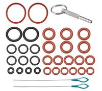 ROSYLEVE Clé à tête ovale avec anneau pour Jura,33 pièces o-ring kit de maintenance de joint inclus ensemble de brosses de nettoyage 2pcs Compatible pour machines à café entièrement automatiques Jura
