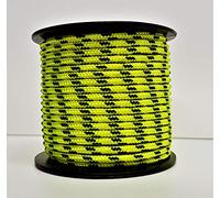 Rota Marine 3 mm 19 MT Mini bobines Polyester tressée Corde Tente de bateau Kayak Mini bobines, BRIGHT GREEN BLACK FLECK