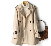 ROTAKUMA Bureaux De Bandes-vent Avec Doublure Printemps Automne Mince Mince Femme Trench-coat De Trench (Color : Beige, Size : M)