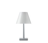 Rotaliana Dina T1 - Satin Collection Tischleuchte, argent, abat-jour blanc