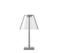 Rotaliana Dina T1 - Satin Collection Tischleuchte, argent, abat-jour transparent