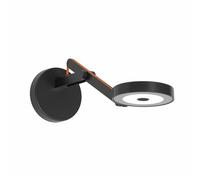 Rotaliana String W0 TW Wandleuchte, noir mat, câble orange