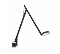 ROTALIANA lampe murale applique STRING W1 (Nero opaco, stringa arancione, tunable white - Aluminium)