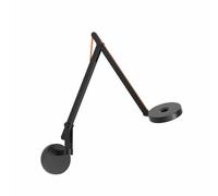 ROTALIANA lampe murale applique STRING W2 MINI (Noir mat, cordon orange, blanc réglable - Aluminium)