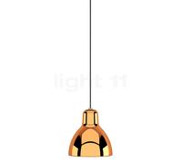 ROTALIANA lampe à suspension LUXY H5 GLAM (Diffuseur en cuivre poli, base noire - Verre)