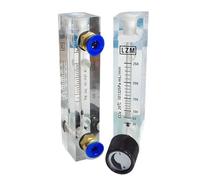 Rotamètre de gaz CO2 avec Valve, gamme 25-600 ml/min 0,1-2L/min, raccord rapide, Tube OD 6/8/10mm, panneau acrylique LZM-6T, 1 pièce(60-600 ml Per min,Fit Tube OD 8mm)
