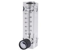 Rotamètre de Type panneau de débitmètre à flotteur d'air et de gaz d'eau de 8mm avec vanne de commande(Water 6-60L H)