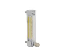 Rotamètre en verre pour débit de gaz et d'air avec vanne de régulation - Petite plage de mesure réglable