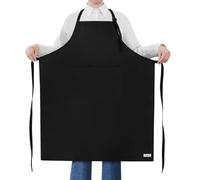 ROTANET Tablier de cuisine noir pour homme et femme - Grande taille - Réglable - Taille L