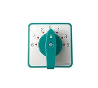 Rotary Cam Switch 6 Positions LW6-8/F432 Green Changeover Selector 380V 5A 8 pôles 48 terminaux MQXFCZUX(0-6)