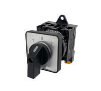 Rotary Cam Switch DIN Rail Mounting 3 Position 2 Poles 690V 20A Selector Changeover Control Circuit Dual Power YMW42-20/2 NWPNLXEA