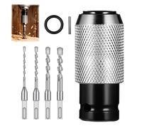 Rotary Hammer Adapter with Impact Drill Bits Set,Electric Drill Wrench to Electric Hammer Conversion Convert Adapter,Electric Hammer to Drill Converter For Tough Materials (1 Set)