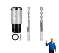 Rotary Hammer Adapter with Impact Drill Bits Set, Electric Hammer to Drill Converter, 4 Sizes for Tough Materials, Boost Your Efficiency (1cm&1.2cm Drill)
