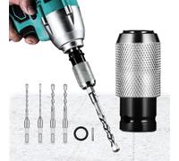Rotary Hammer Adapter with Impact Drill Bits Set,Portable Quick Release Electric Hammer to Drill Converter,Multi-functional Electric Drill to Electrics Hammers Adapter