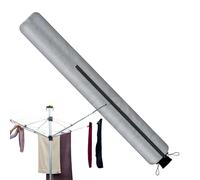 Rotary Washing Line Cover - Waterproof Zippered Clothesline Protector | Umbrella Style Laundry Cover for Balcony Backyard Garden Travel Hotel Use, Keeps Clothes Dry Clean, 16 x 165 cm Silver Green