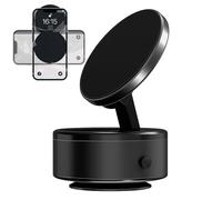 Rotatable Car Phone Holder - Magnetic Vacuum Suction Phone Mount, Space Saving Foldable Holder With Strong Grip | Practical Car Accessories For Tablets Cell Phones Vehicle Dashboard Navigation