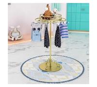 Rotatable Clothing Rack With Round Topper, Freestanding Round Garment Rack Metal Clothes Display Rack For Hanging Apparel Clothing Organizer In Retail Boutiques And Bedroom ( Color : Gold , Size : 70x