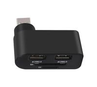 Rotatable USB Hub - ABS 4.5x5.5x2cm | USB Hub, 4 Port Mini USBs Extender with 480Mbps High Speed Data Transfer and Rotating Design | Multifunctional Splitter for Notebook Laptop Tablet Car Use