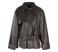 Rotate Birger Christensen - Biker Leather Jacket - Femme - Vestes - Brun - Taille: 40 FR