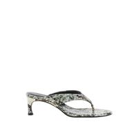 Rotate Birger Christensen - Mules en cuir à imprimé serpent - Femme - Chaussures - Gris - Taille: 37 EU